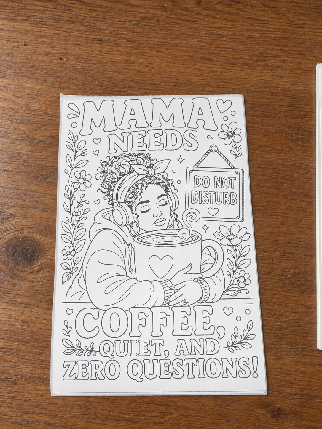 Momma  Big Peel Coloring Stickers