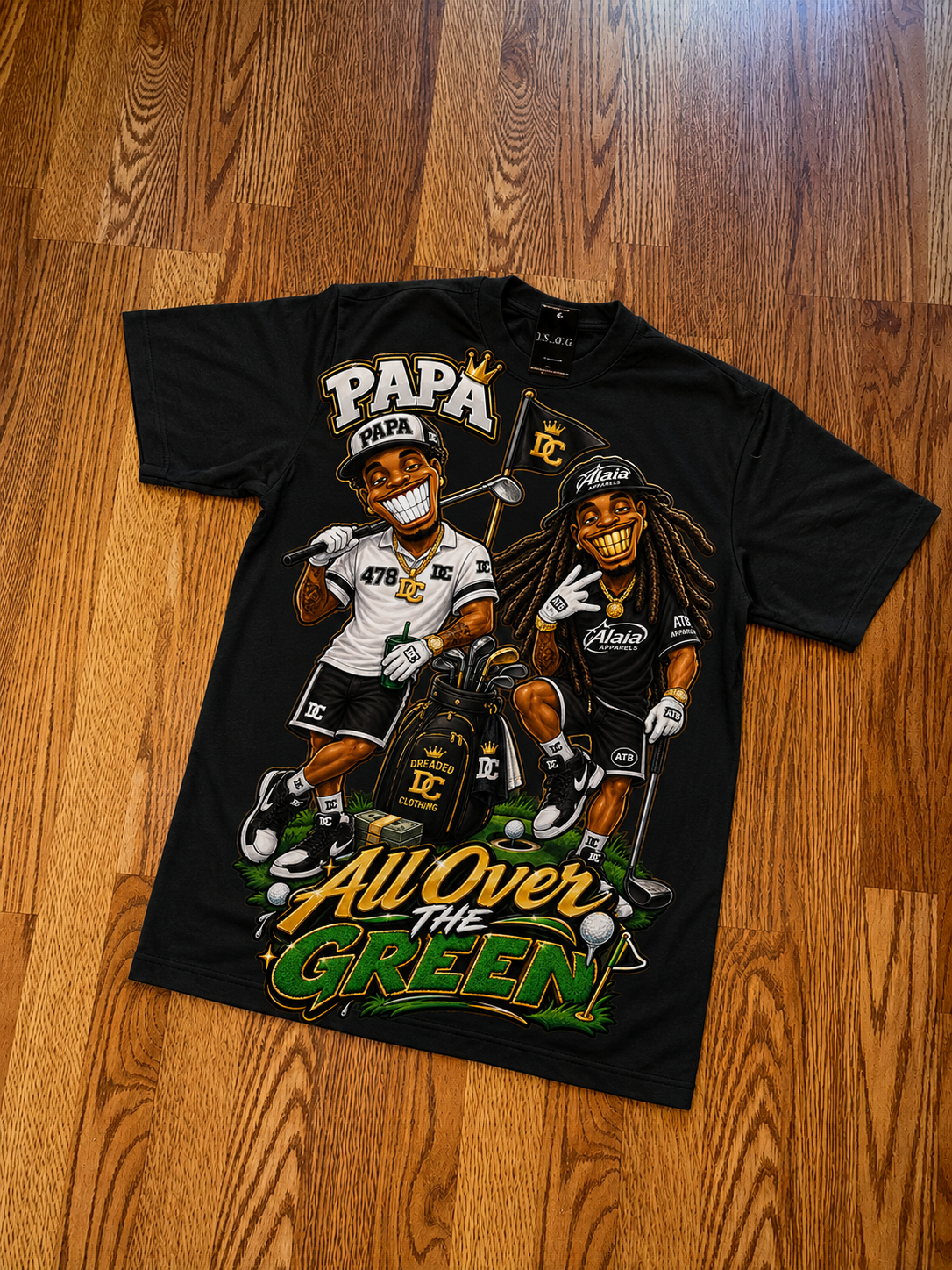 All Over The Green Graphic Tee