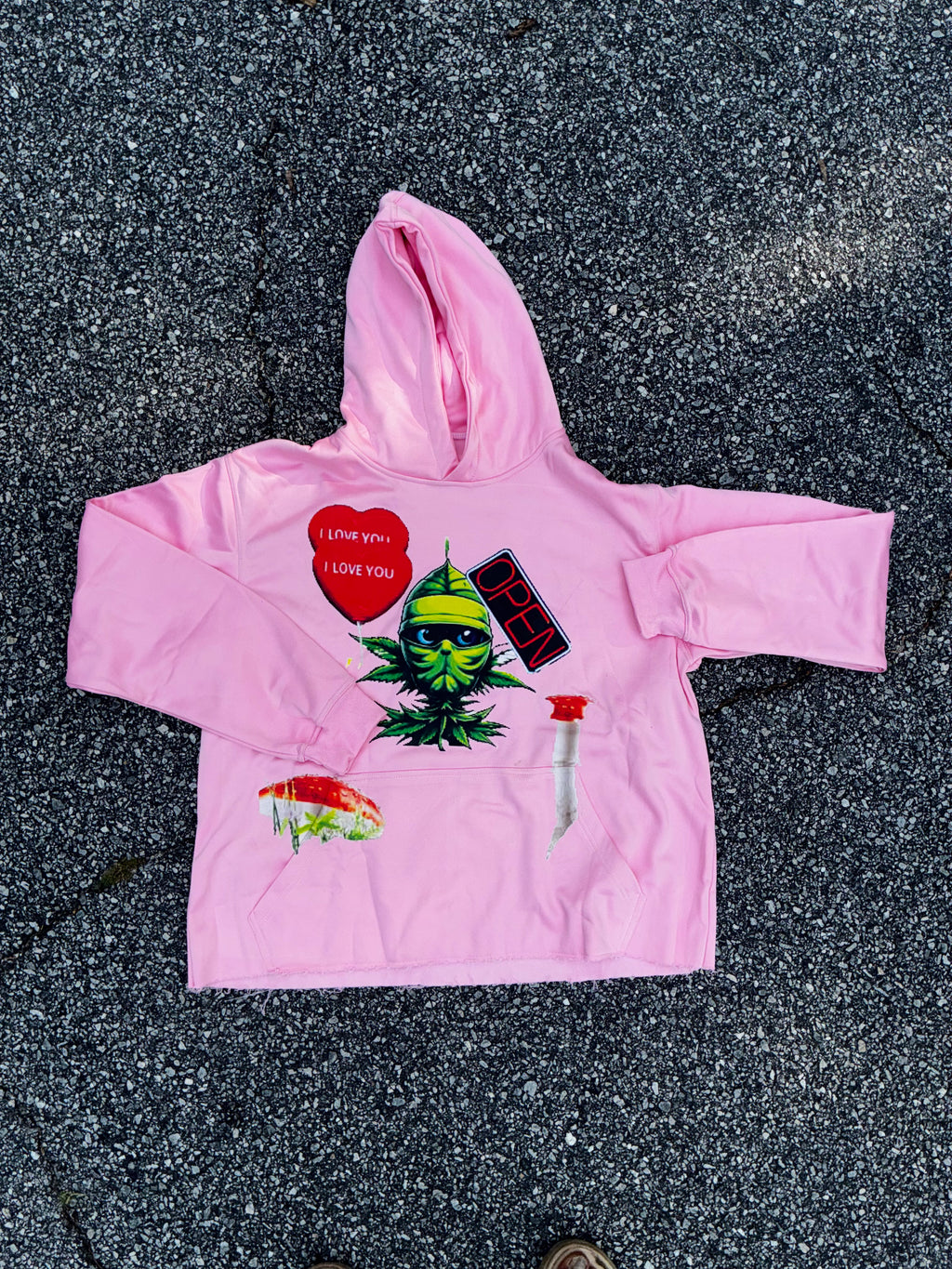 Happy Hippie Cut-Off Hoodie